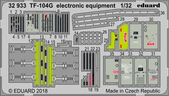 Eduard Accessories 32933 TF-104G electronic equipment f.Italeri