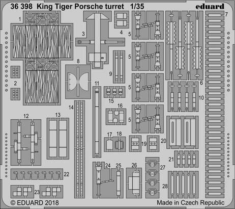 Eduard Accessories 36398 King Tiger Porsche turret for Meng