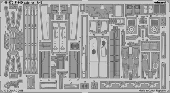 Eduard Accessories 48970 F-14D exterior for Tamiya