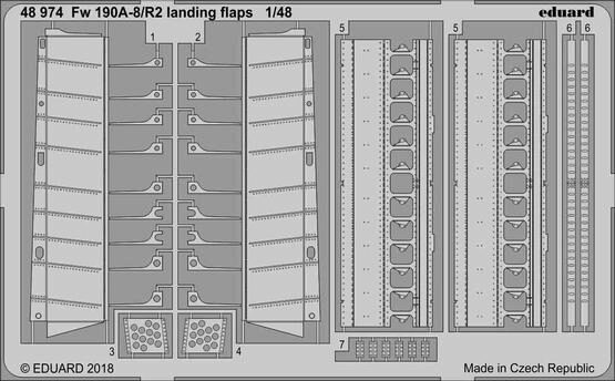 Eduard Accessories 48974 Fw 109A-8/R2 landing flaps for Eduard