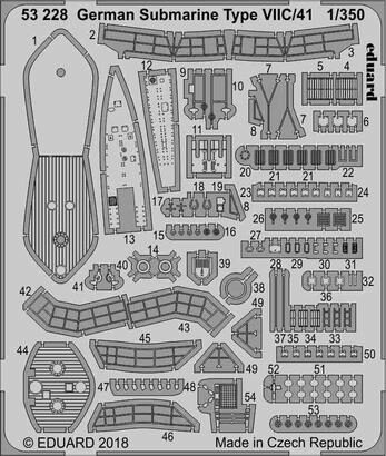Eduard Accessories 53228 German Submarine Type VIIC/41 for Revell