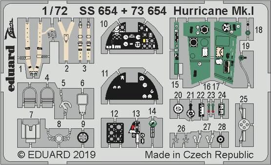 Eduard Accessories 73654 Hurricane Mk.I for Arma Hobby