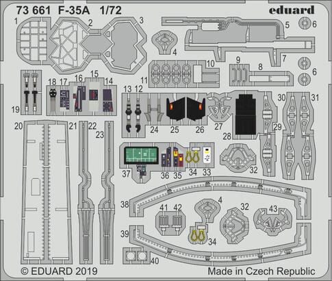 Eduard Accessories 73661 F-35A for Hasegawa