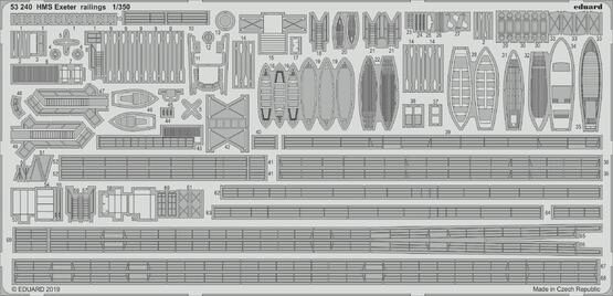 Eduard Accessories 53240 HMS Exeter railings for Trumpeter