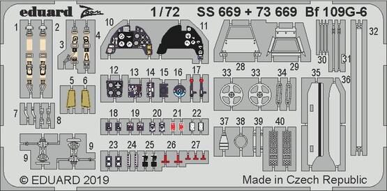 Eduard Accessories SS669 Bf 109G-6 for Tamiya