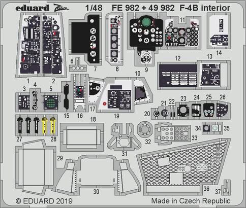 Eduard Accessories FE982 F-4B interior for Academy