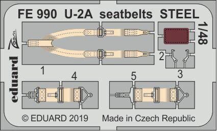Eduard Accessories FE990 U-2A seatbelts STEEL for AFV Club