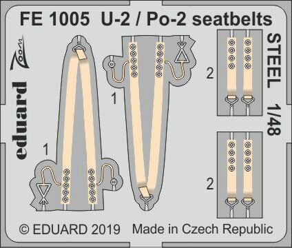 Eduard Accessories FE1005 U-2 / Po-2 seatbelts STEEL for ICM