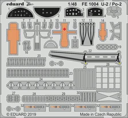 Eduard Accessories FE1004 U-2 / Po-2 for ICM