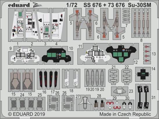 Eduard Accessories SS676 Su-30SM for Zvezda