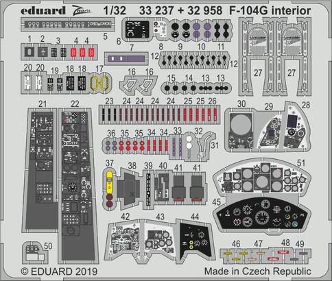 Eduard Accessories 32958 F-104G interior for Italeri