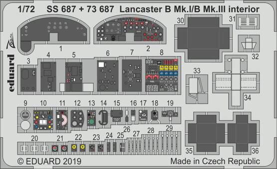 Eduard Accessories SS687 Lancaster B Mk.I/B Mk.III interior for Airfix