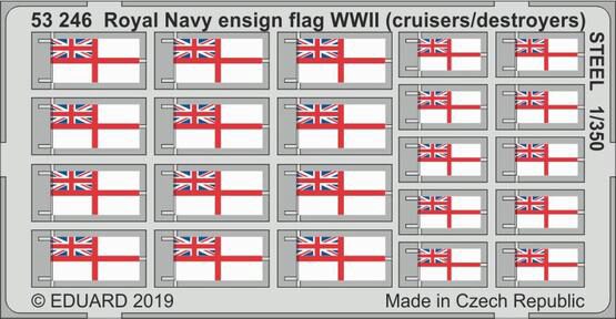 Eduard Accessories 53246 Royal Navy ensign flag WWII (cruisers/destroyers) STEEL