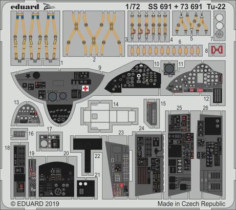 Eduard Accessories 73691 Tu-22 interior for Trumpeter