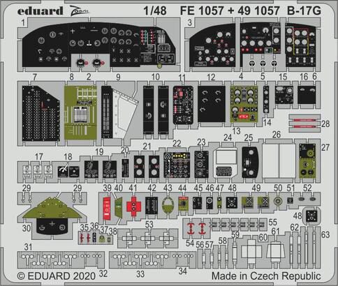Eduard Accessories 491057 B-17G cockpit for HKM