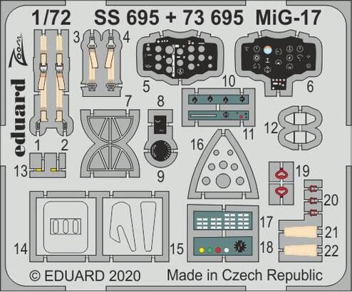 Eduard Accessories SS695 MiG-17 for Airfix