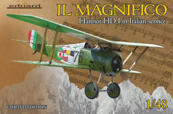 Eduard Plastic Kits 11139 IL MAGNIFICO Hanriot HD.I in Italian service,Limited Edition