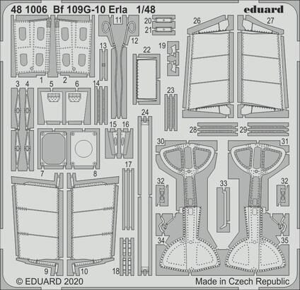 Eduard Accessories 481006 Bf 109G-10 Erla for Eduard