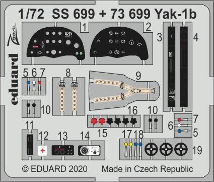 Eduard Accessories SS699 Yak-1b for Arma Hobby