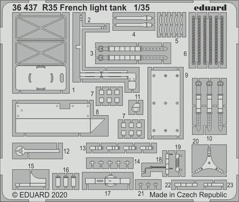 Eduard Accessories 36437 R35 French light tank for Tamiya