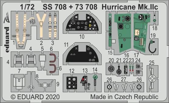 Eduard Accessories SS708 Hurricane Mk.IIc for Arma Hobby
