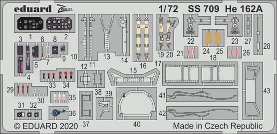 Eduard Accessories SS709 He 162A for Special Hobby
