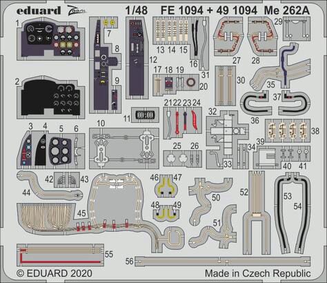 Eduard Accessories 491094 Me 262A for Hobby Boss