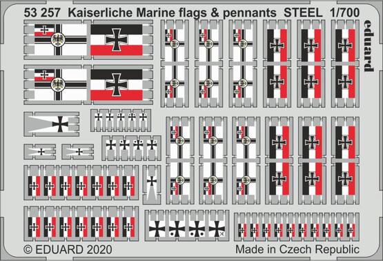 Eduard Accessories 53257 Kaiserlische Marine flags & pennants STEEL