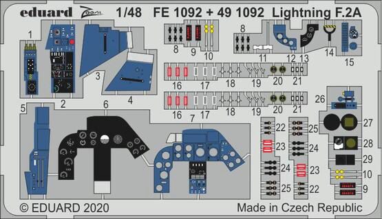 Eduard Accessories FE1092 Lightning F.2A for Airfix