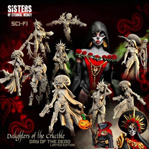 Raging Heros 3760210028344 Daughters of the Crucible DEAD PACK: All 10 Day of the Dead Edition! (SoEM - SF)