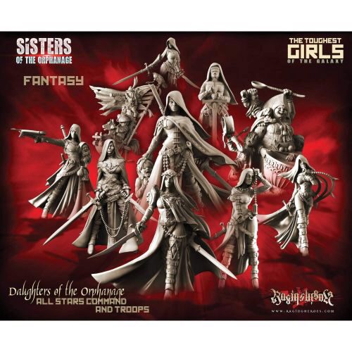 Raging Heros 3760210024889 Daughters of the Orphanage Pack
- All 10 Stars Command AND Troops (Sisters - F)