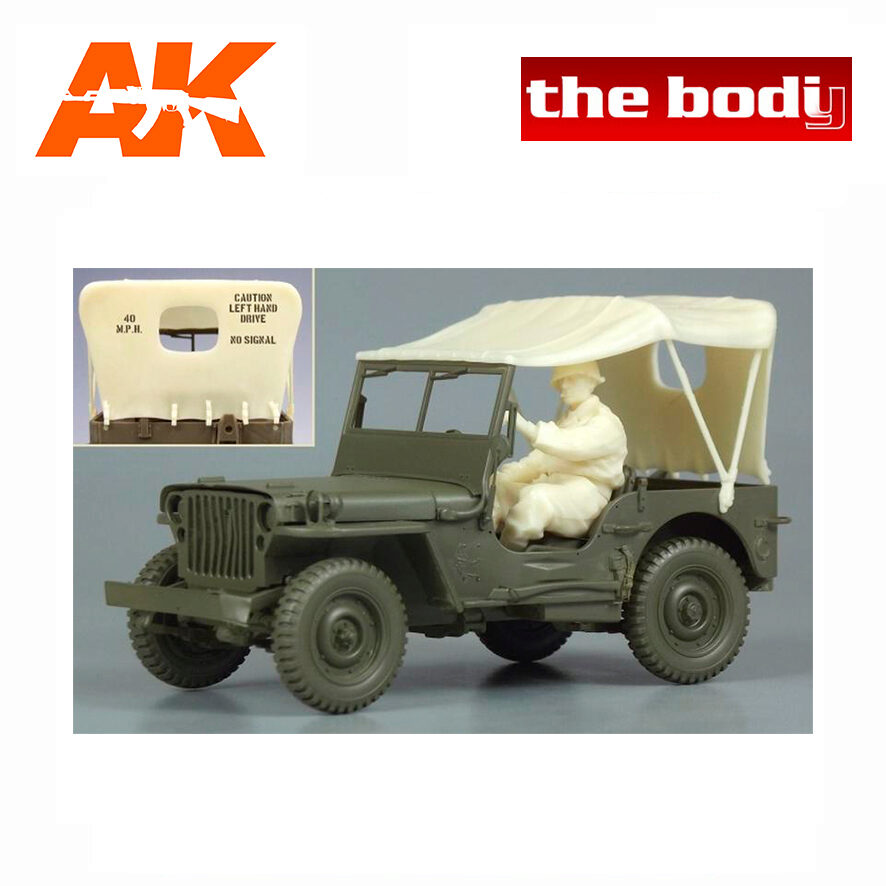 The Bodi TB 35028 Willys jeep tarp set & U.S. driver 1/35