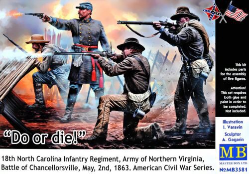 Master Box Ltd. MB3581 Do or die!18th Infantry Regiment of North Carolina.U.S. Civil War Series