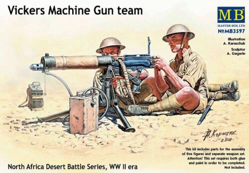 Master Box Ltd. MB3597 Vickers machine-gun crew, Desert battle