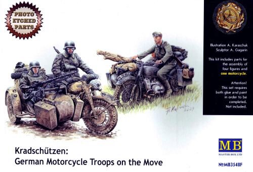 Master Box Ltd. MB3548F Kradschutzen: Ger. motorcycle troops