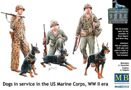 Master Box Ltd. MB35155 Dogs in service in US Marine Corps