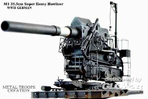 Glow2B Modellbau MT-35002 M1 35,5cm schweres Geschütz WWII... -Exclusive)