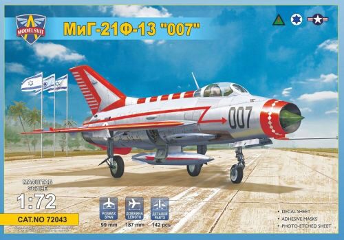 Modelsvit MSVIT72043 MiG-21F-13 007 (USAF, Iraq, 4 x Israeli A.F.)