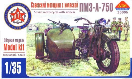 AIM -Fan Modell AIM35006 PMZ-A-750 Soviet motorcycle with sidecar