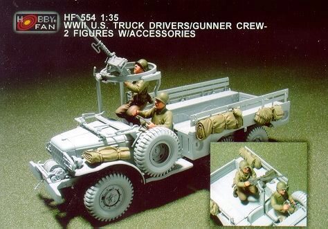 Hobby Fan HF554 WWII U.S. Truck Drivers/Gunner crew/2fig