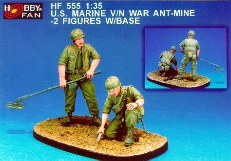 Hobby Fan HF555 U.S. Marine V/N War Ant-Mine-2Fig.w/Base