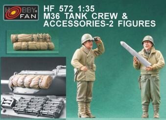 Hobby Fan HF572 M36 Tank Crew & Accessories-2 Figures