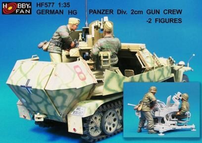Hobby Fan HF577 German HG Panzer Div.2cm Gun Crew- 2 Fig
