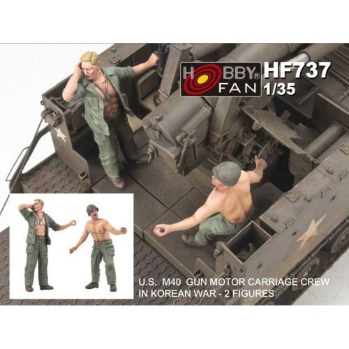 Hobby Fan HF737 U.S.M40 Gun Motor Carriage crew i.Korean war (2 figures)