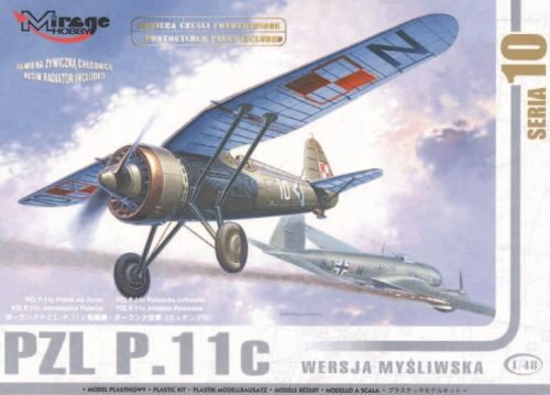 Mirage Hobby 481001 PZL P-11 C Polnische Luftwaffe mit Resin- und Fotoätzteilen