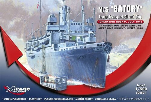 Mirage Hobby 500801 M/S Batory Troop Transporter-Attack Ship