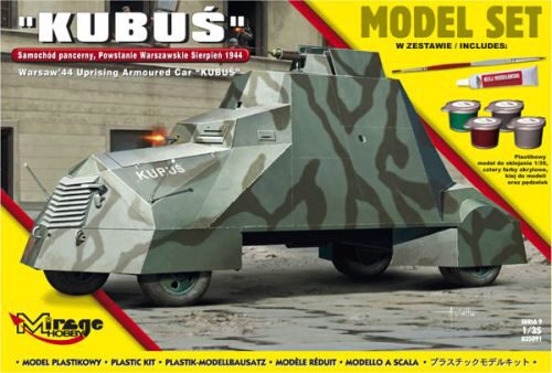 Mirage Hobby 835091 Kubus(Warsaw'44 Uprising Armoured Car) Model Set