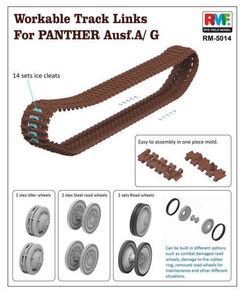 Rye Field Model RM-5014 Workable Track Links for Panther A/G
