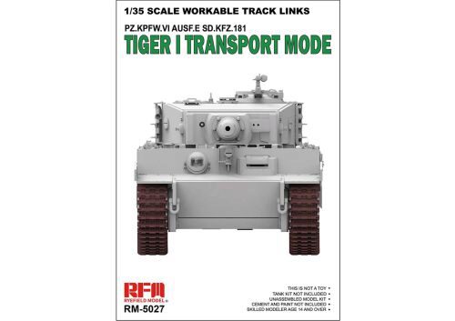 Rye Field Model RM-5027 TIGER I Transport Workable Track Links PZ.KPFW.VI AUSF.E.SD.KFZ.181