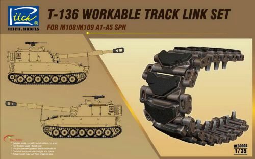 Riich Models RE30002 T-136 Workable Track set for M108/M109A1 -A5 SPH